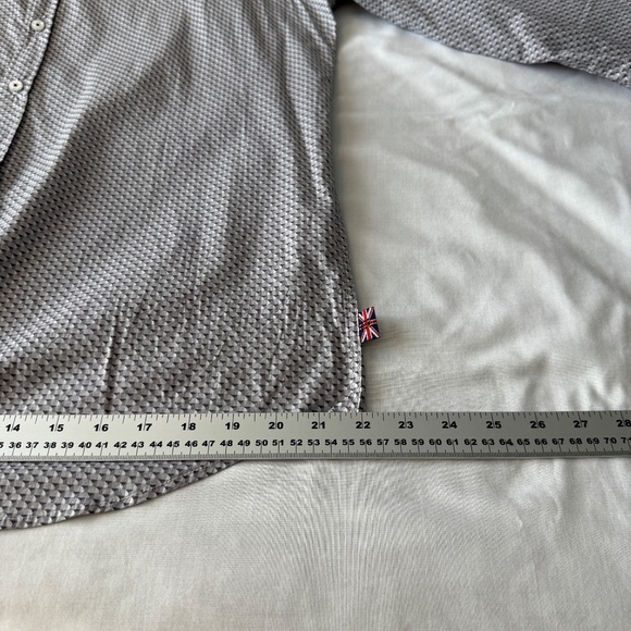 English Laundry Long Sleeve Button Up‎ Casual Dress Shirt 3-D Geometric Gray 16 - Picture 15 of 16
